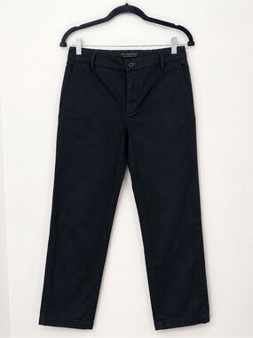 Banana Republic High Rise Authentic Chino Pants Black Straight Leg Size 4